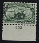 CKStamps: US Stamps Collection Scott#291 50c Mint H OG Tiny Oily Stain