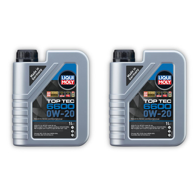 2x 1L LIQUI MOLY 21440 Motoröl Top Tec 6600 0W-20 u.a. BMW Longlife-17 FE+