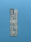 1 Gram Lot of (10) **.999 Silver Bars.  Total weight= 10 grams