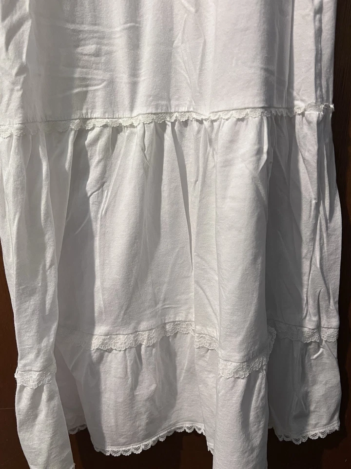 Sweetees кружевной отделки белый крестьянин платье ASO Джессика Симпсон размер маленький - Изображение 3 из 4