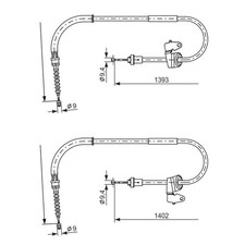 2x Bosch HANDBREMSSEIL HINTEN LINKS+RECHTS passend für MINI COOPER S R56-R59 JCW