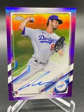 2021 Topps Chrome MITCH WHITE PURPLE REFRACTOR AUTO 175/250 DODGERS RC RA-MW