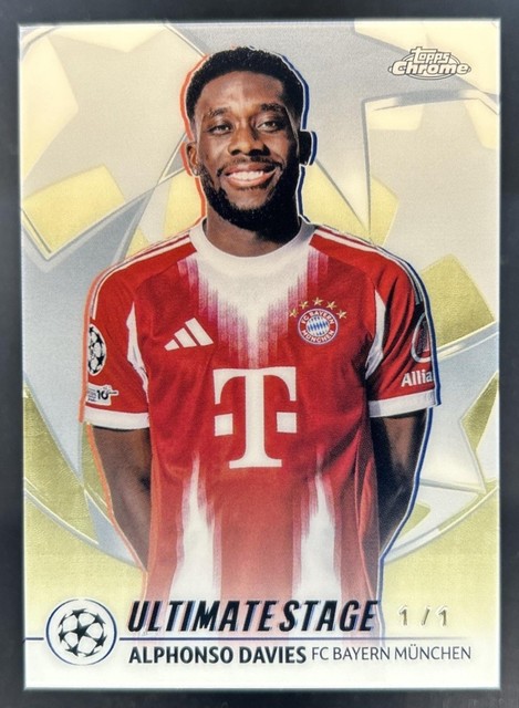 2025-26 Topps UEFA Alphonso Davies Ultimate Stage Chrome Superfractor #1/1