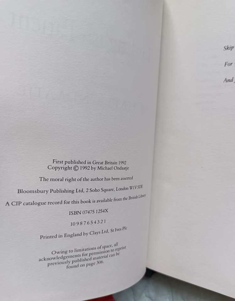 The English Patient by Michael Ondaatje First UK Edition 1992  GOOD | FREE POST - Image 3 of 4