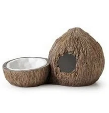 Exo Terra Coconut Hide with Water Dish - Coconut Hide & Water Dish