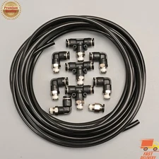 Vacuum Line Push Lock Fitting Kit For Turbo Twin Wastegate 1/8" NPT to 1/4"