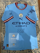 Manchester City Jersey Erling Haaland Signed Autograph Football England Puma