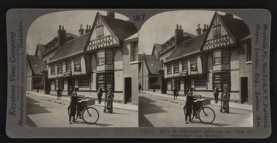 Photo:Bury St. Edmunds-showing the ''dog and Partridge'' Inn, England