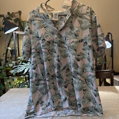 Stranger Things Netflix Jim Hopper Button-Up Pink Hawaiian Shirt Men s Adult L