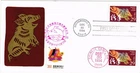 Dr Jim Stamps US & China Lunar New Year Pig 1994 Triple Cancel Monarch Size FDC