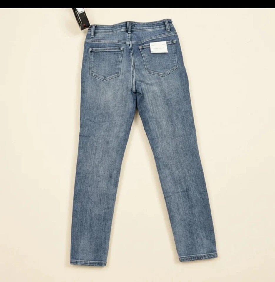 Pantalones de mezclilla recortados desgastados con etiqueta negra Flying Monkey talla nueva con etiquetas. 27x28 Foto 3 de 4