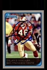 Signed Football Card Auto Delanie Walker 2006 Bowman #266 San Francisco 49ers