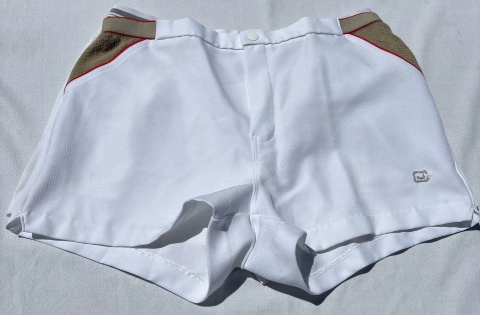 Pantalones Cortos Estilo Tenis Blanco De Colección Para Hombre Talla 36/38 Dunlop Jimmy Connors Robert Bruce Foto 3 de 4