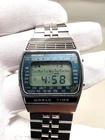SEIKO A239-502A World Time Vintage JDM Digital LCD Watch, Stainless, EX Cond.