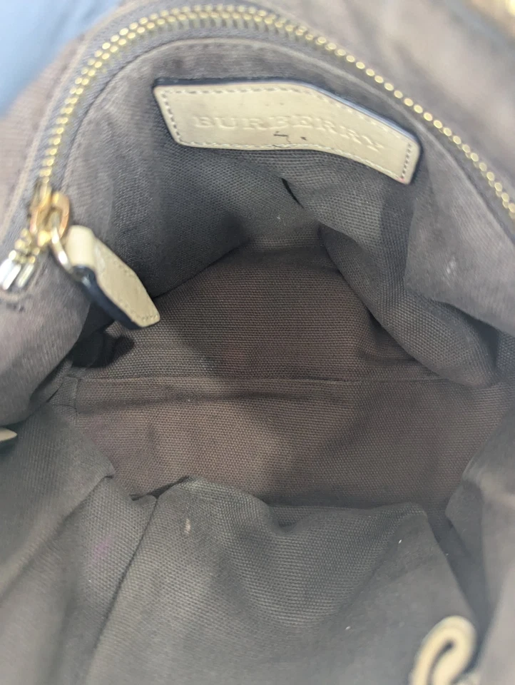 BURBERRY Smoked Check PVC Coated Canvas Saddle Stitch Crossbody Bag - Image 4 of 4