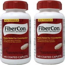 Fibercon Fiber Therapy for Regularity with Calcium Polycarbophil, 2 Pack