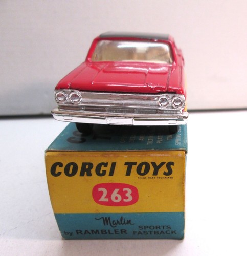 Corgi Toys 263 – Rambler Marlin Sports Fastback – Voiture Miniature Vintage – Années 60
