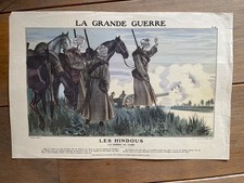 WW1 La Grande Guerre Les Hindous  Lithograph hand coloured Tolmer & Co. 1914
