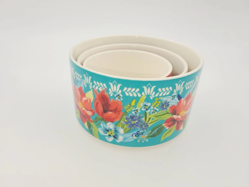 Juego de 3 cuencos de gres The Pioneer Woman Spring Bouquet China Foto 3 de 4