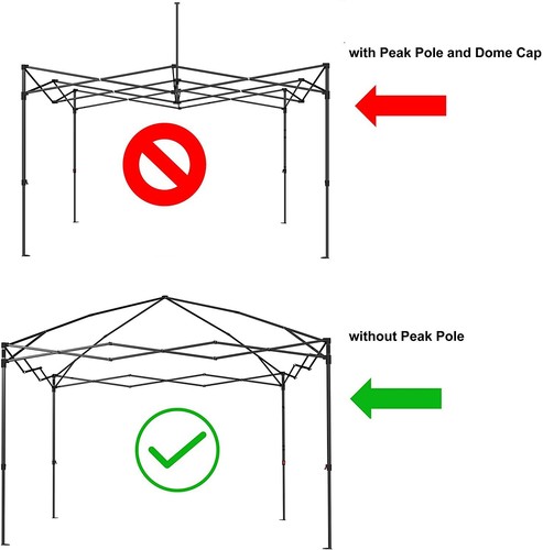 Piezas de repuesto de barra lateral para ABCCANOPY al aire libre con dosel emergente 10x10 - Imagen 2 de 2