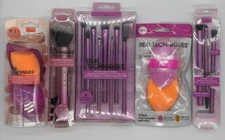5PC Real Techniques Makeup Brushes Sponge & Powder Puff SET ~ FAST SHIP ~ NEW