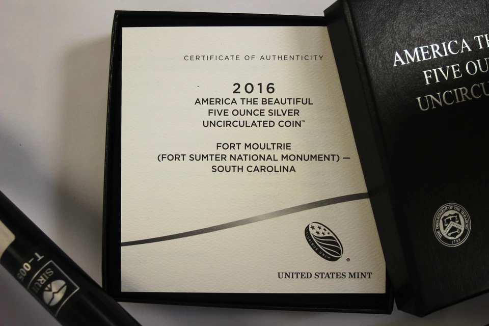 2016-P Fort Moultrie America the Beautiful 5 Ounce Silver Uncirculated NUM4388 - Image 2 of 4