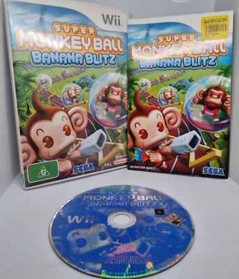 Super Monkey Ball Banana Blitz Supermonkey Wii Nintendo Game PAL - Complete 