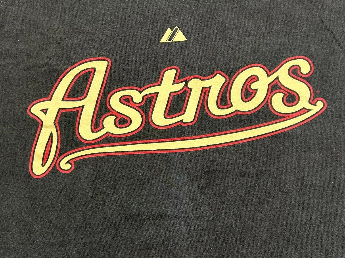 Majestic Houston Astros Baseball Team T-Shirt Men XL Black