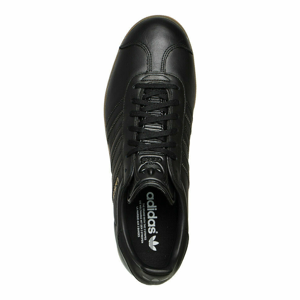 adidas black leather gazelle mens