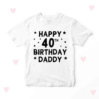 LOVE U LOTS GIFTS Papa 40. Geburtstag Kinder T-Shirt personalisiert Unisex Happy Birthday