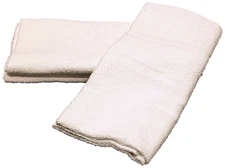 2 Pack Beach Pool Spa Towels Solid White | Thin Lightweight 100% Cotton 30 x 60