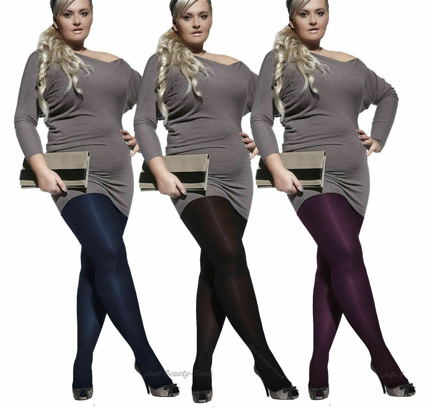 Plus Size Opaque Tights, 60 Denier Large Sizes XL, XXL, XXXL Tights