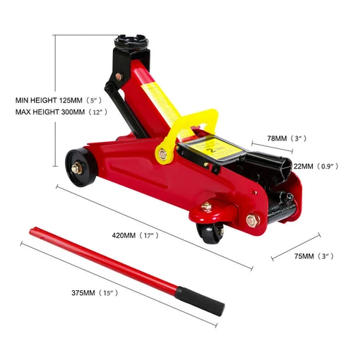 Heavy Duty 2 Ton Hydraulic Floor Trolley Jack Tonne Lifting Car Van SUV Garage - Picture 3 of 11
