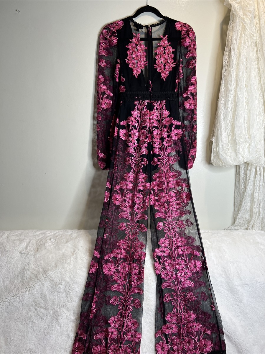 日本未入荷　アメリカ発ブランドFor Love and Lemons 刺繍ドレス For Love And Lemons Floral Trim Slip Dress Pink Small NEW | eBay