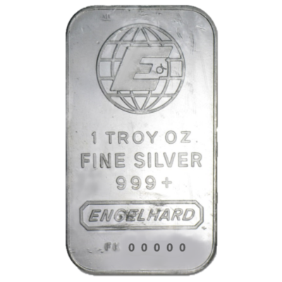 Engelhard 1 oz .999 Fine Silver Bar - Large/Wide 