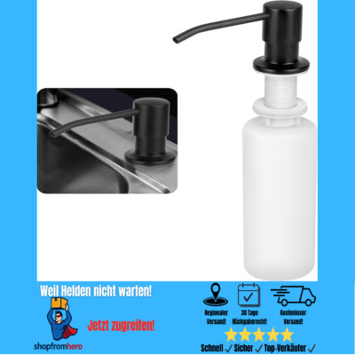 Stainless Steel Kitchen Sink Soap Dispenser | Built-in Worktop Pump with...