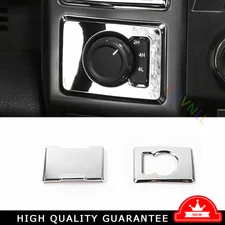 Fit For Ford F150 F-150 2015-20 Chrome ABS 4WD System + Power Socket Cover Trim