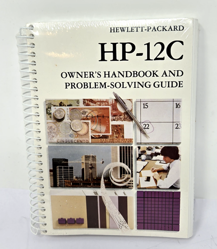 HP-12C Hewlett Packard Owner Handbook & Problem Solving Guide NOS Factory Sealed