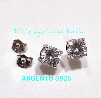 Orecchini a cerchio in argento 925 da donna, a forma di C con