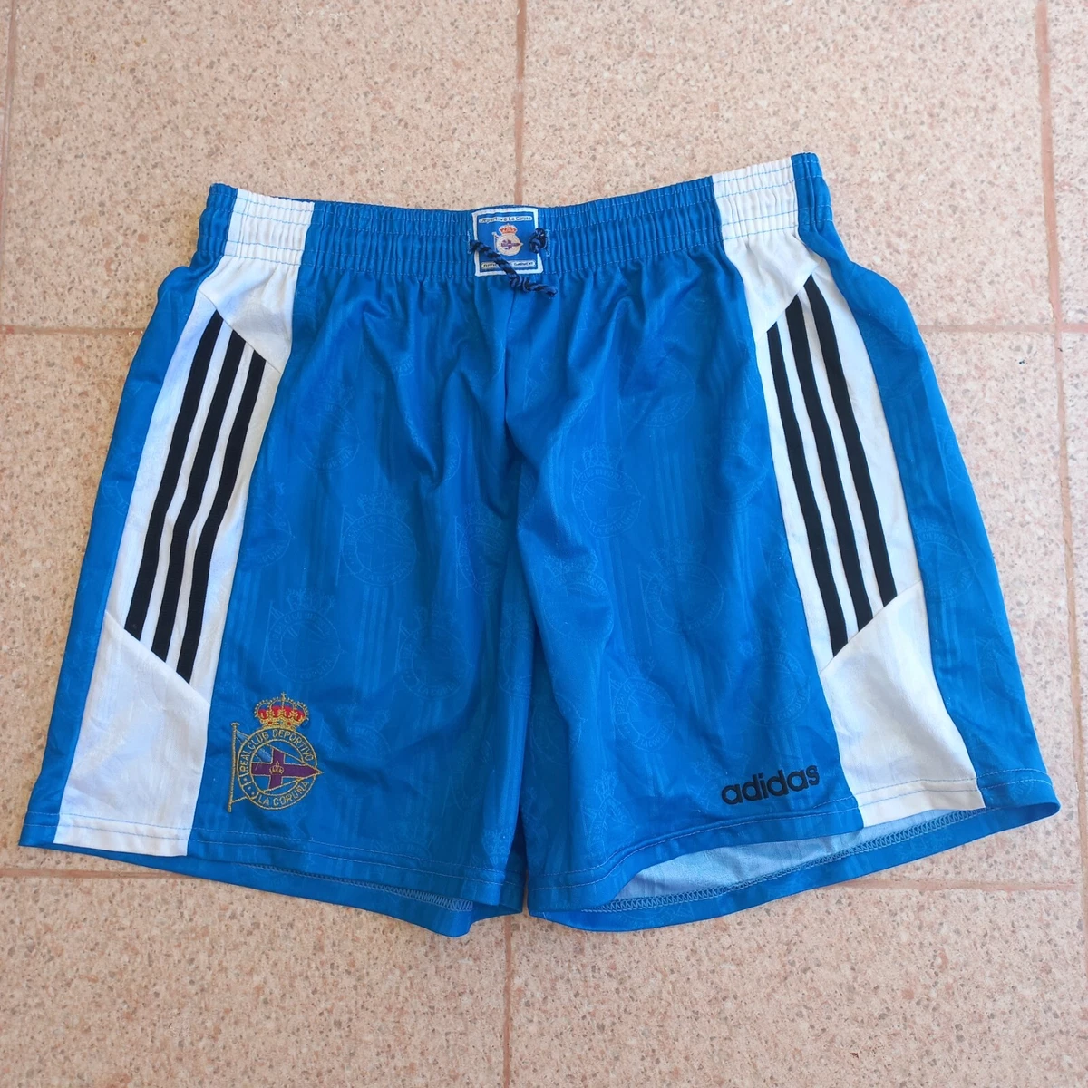 SHORTS VINTAGE 1998 DEPORTIVO LA CORUNA LARGE size S MENS HOME ADIDAS xl