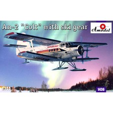 AMODEL 1436 An-2 �Colt� with ski gear Scale Biplane 1/144 - Plastic model kit