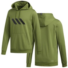 Mens Adidas Hoodie SPT Basketball Hoodie ClimaWarm Tech Olive Green NEW