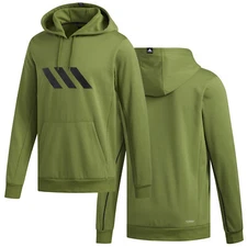 Mens Adidas Hoodie SPT Basketball Hoodie ClimaWarm Tech Olive Green NEW