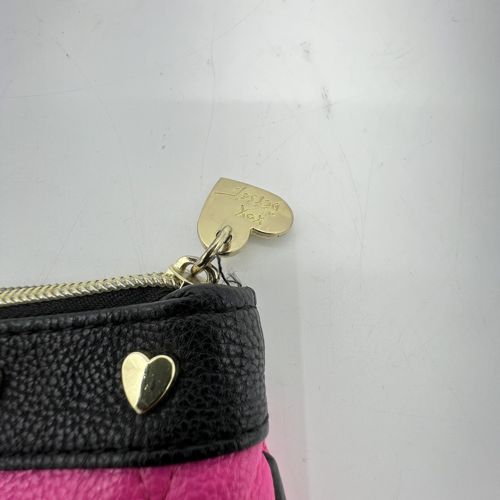 Betsey Johnson Pink Trapezoid Be Mine Fushia Make… - image 4