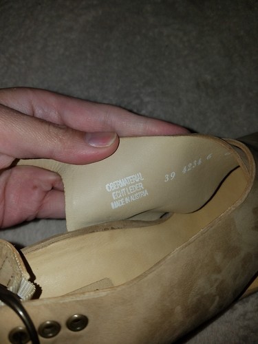 Paul Green Retro Cross Strap Slingback Sandal Block Heel SUEDE SIZE 8.5 $328 - Picture 9 of 12