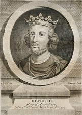 HENRY III KING OF ENGLAND (1206-1272) PORTRAIT ENGRAVING 1770
