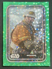Star Wars Flagship 2023 GREEN FOIL PARALLEL Base Card #35 Brasso #/499
