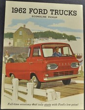 1962 Ford Econoline Pickup Truck Sales Brochure Folder Excellent Original 62