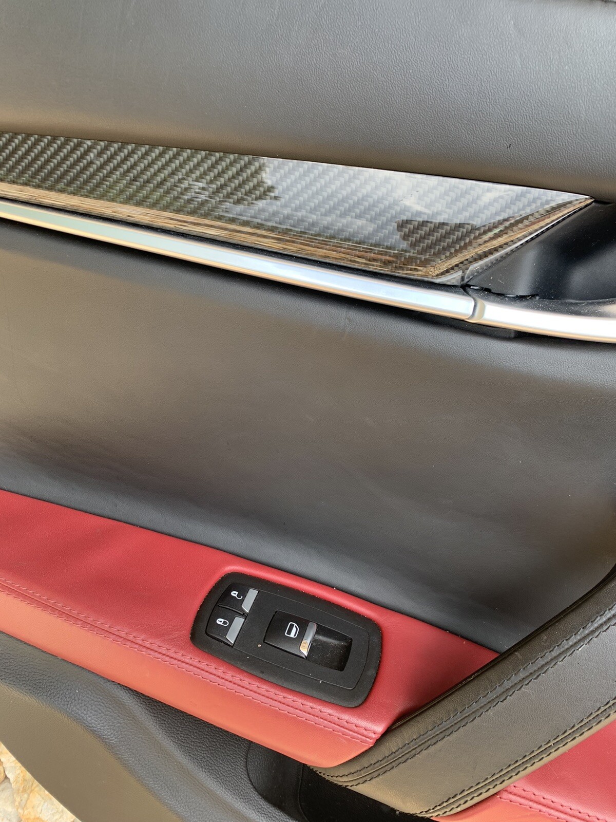 2015 MASERATI GHIBLI OEM DRIVER LEFT REAR DOOR PANEL BLACK RED