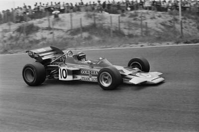Team Lotus take part in a motor racing event in the Netherlands Ju- Old Photo